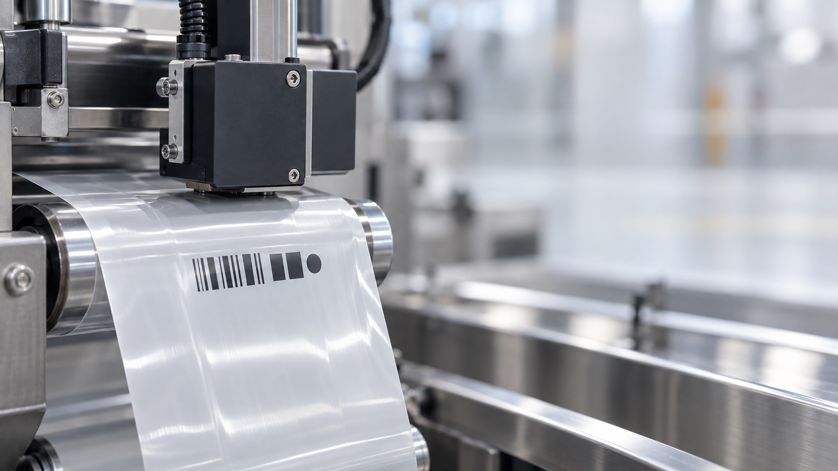 Illustrative flexible packaging coding application
